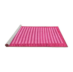 Sideview of Machine Washable Abstract Pink Modern Rug, wshabs245pnk