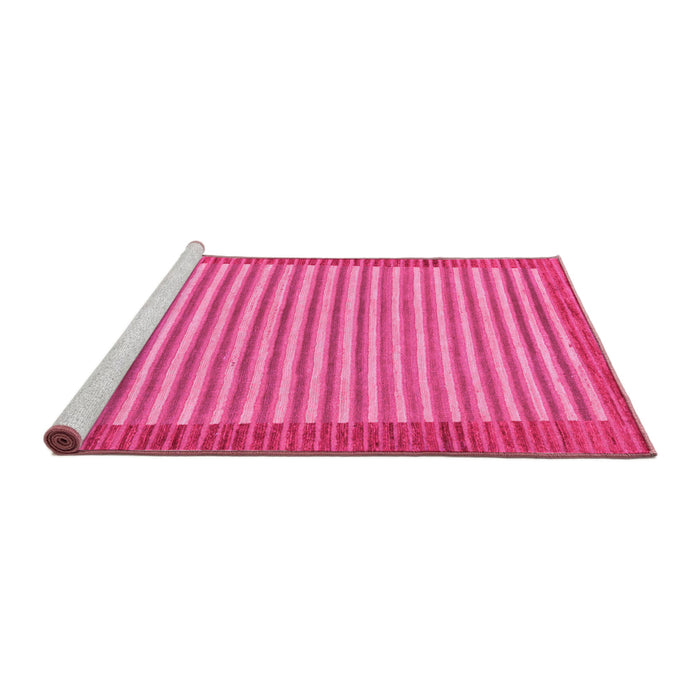 Sideview of Machine Washable Abstract Pink Modern Rug, wshabs245pnk