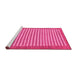 Sideview of Machine Washable Abstract Pink Modern Rug, wshabs245pnk