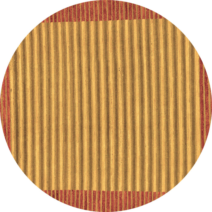 Round Abstract Brown Modern Rug, abs245brn