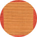 Round Machine Washable Abstract Orange Modern Area Rugs, wshabs245org