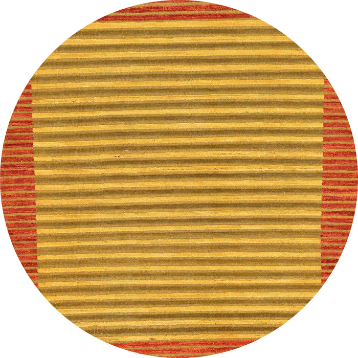 Round Abstract Orange Red Modern Rug, abs245