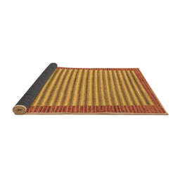 Sideview of Abstract Brown Modern Rug, abs245brn