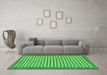 Machine Washable Abstract Emerald Green Modern Area Rugs in a Living Room,, wshabs245emgrn