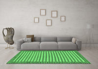 Machine Washable Abstract Emerald Green Modern Rug, wshabs245emgrn