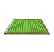 Sideview of Machine Washable Abstract Green Modern Area Rugs, wshabs245grn