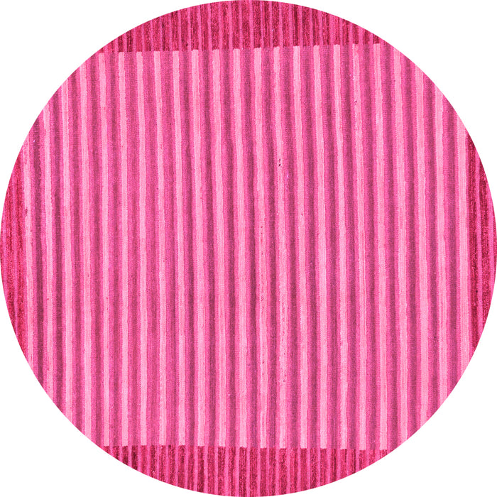 Round Abstract Pink Modern Rug, abs245pnk