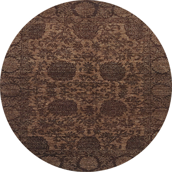 Round Abstract Light Blue Modern Rug, abs2460lblu