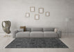 Machine Washable Abstract Gray Modern Rug in a Living Room,, wshabs2460gry