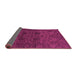 Sideview of Abstract Purple Modern Rug, abs2460pur