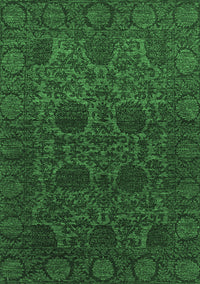 Abstract Emerald Green Modern Rug, abs2460emgrn