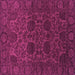 Square Machine Washable Abstract Purple Modern Area Rugs, wshabs2460pur