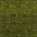 Square Abstract Green Modern Rug, abs2460grn