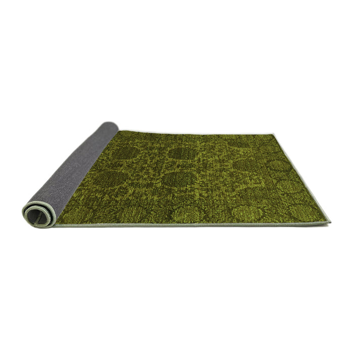 Sideview of Abstract Green Modern Rug, abs2460grn