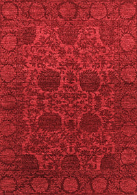 Abstract Red Modern Rug, abs2460red