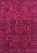 Machine Washable Abstract Pink Modern Rug, wshabs2460pnk