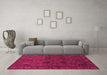 Machine Washable Abstract Pink Modern Rug in a Living Room, wshabs2460pnk