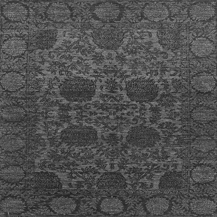 Square Machine Washable Abstract Gray Modern Rug, wshabs2460gry
