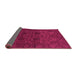 Sideview of Abstract Pink Modern Rug, abs2460pnk