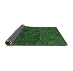 Sideview of Abstract Emerald Green Modern Rug, abs2460emgrn