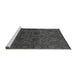 Sideview of Machine Washable Abstract Gray Modern Rug, wshabs2460gry