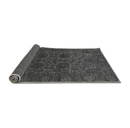 Sideview of Abstract Gray Modern Rug, abs2460gry