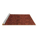 Sideview of Machine Washable Abstract Brown Modern Rug, wshabs2460brn