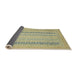 Sideview of Abstract Copper Green Modern Rug, abs2461