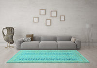 Machine Washable Abstract Light Blue Modern Rug, wshabs2461lblu