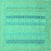 Square Abstract Turquoise Modern Rug, abs2461turq