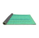 Sideview of Abstract Turquoise Modern Rug, abs2461turq