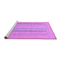 Sideview of Machine Washable Abstract Purple Modern Area Rugs, wshabs2461pur