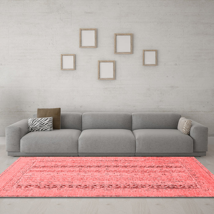 Modern Red Washable Rugs