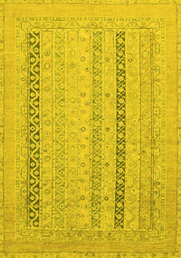 Abstract Yellow Modern Rug, abs2461yw