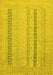 Abstract Yellow Modern Rug, abs2461yw