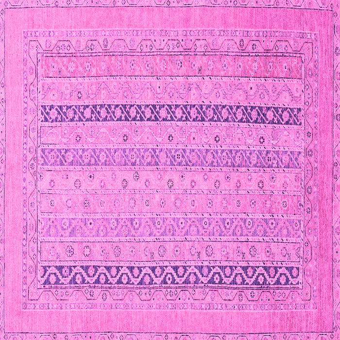 Square Abstract Pink Modern Rug, abs2461pnk