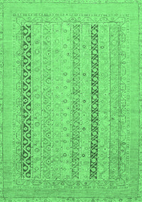 Abstract Emerald Green Modern Rug, abs2461emgrn