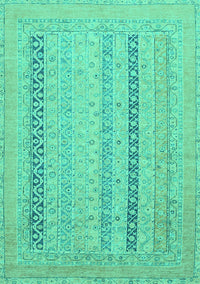 Abstract Turquoise Modern Rug, abs2461turq