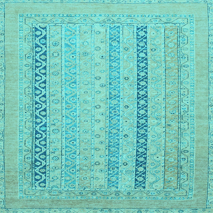 Square Machine Washable Abstract Light Blue Modern Rug, wshabs2461lblu