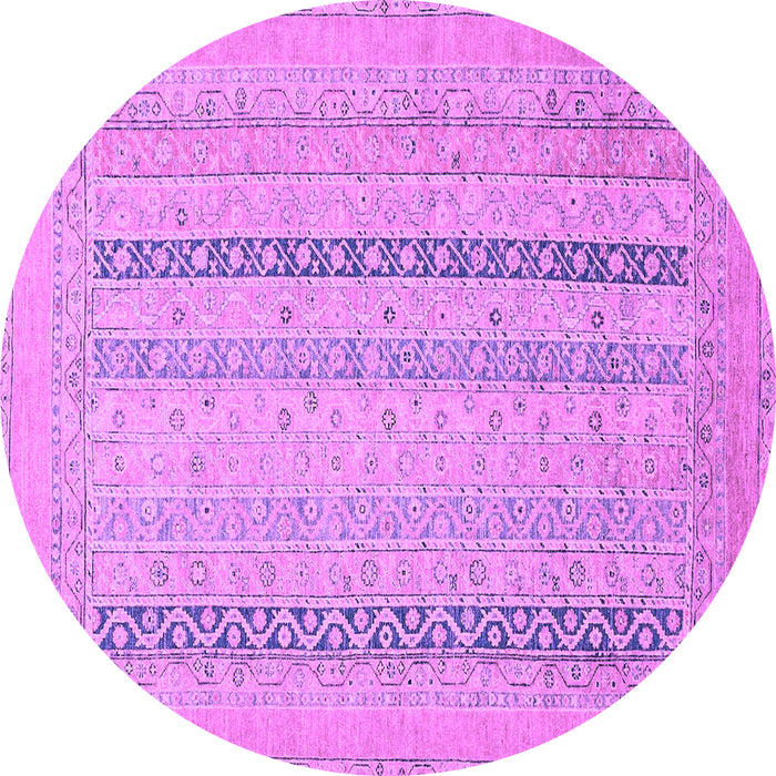 Round Machine Washable Abstract Purple Modern Area Rugs, wshabs2461pur