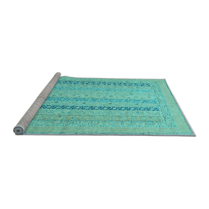 Sideview of Machine Washable Abstract Light Blue Modern Rug, wshabs2461lblu