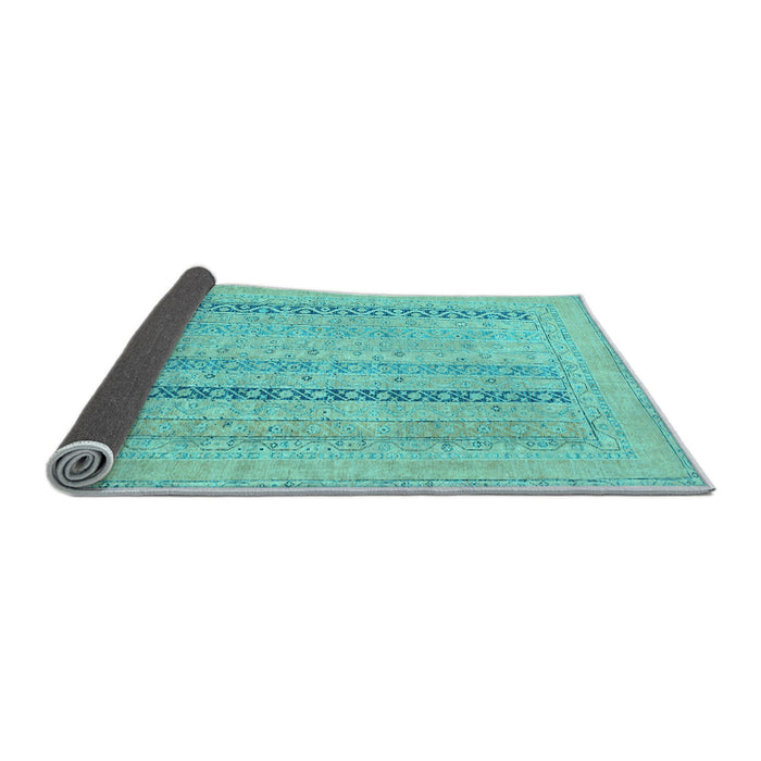 Sideview of Abstract Light Blue Modern Rug, abs2461lblu