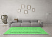 Machine Washable Abstract Emerald Green Modern Area Rugs in a Living Room,, wshabs2461emgrn