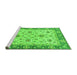 Sideview of Machine Washable Oriental Green Traditional Area Rugs, wshabs2462grn