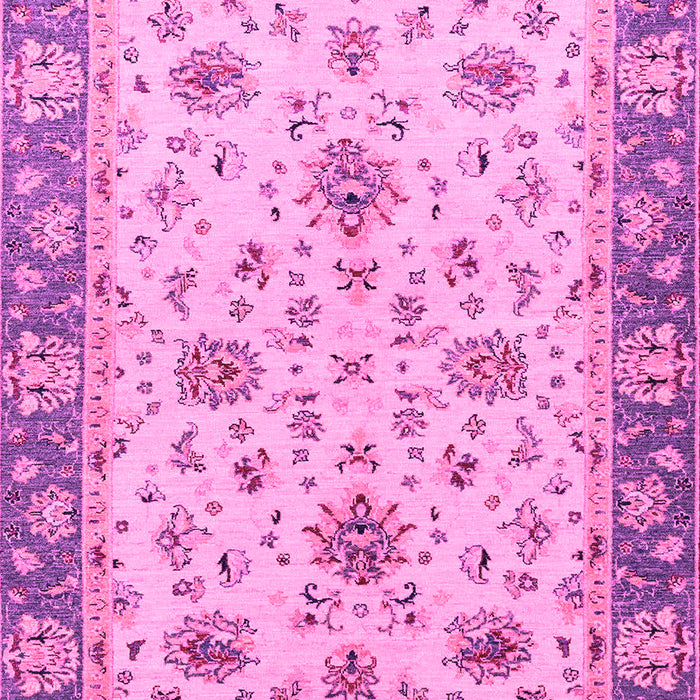 Machine Washable Oriental Pink Traditional Rug, wshabs2462pnk