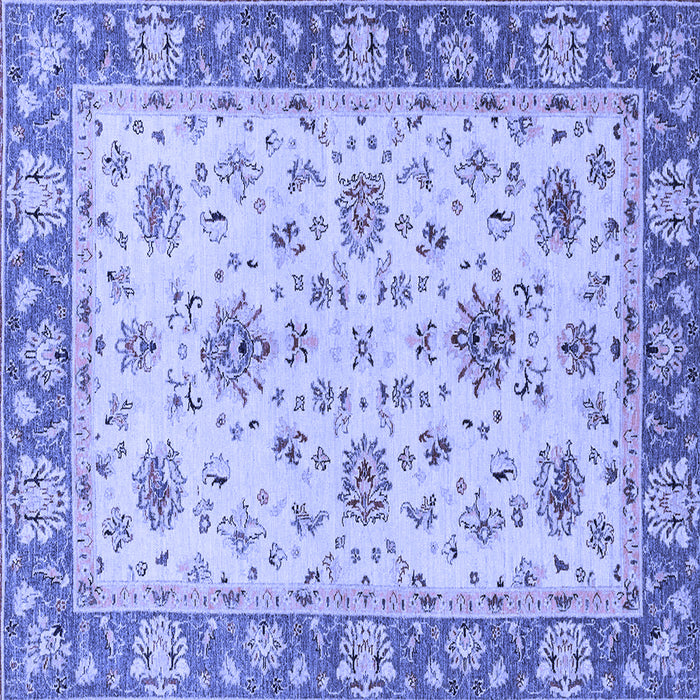 Square Oriental Blue Traditional Rug, abs2462blu