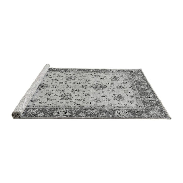 Sideview of Machine Washable Oriental Gray Traditional Rug, wshabs2462gry