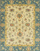 Abstract Chrome Gold Yellow Oriental Rug, abs2462