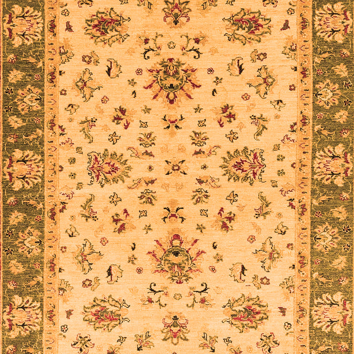 Machine Washable Oriental Orange Traditional Area Rugs, wshabs2462org