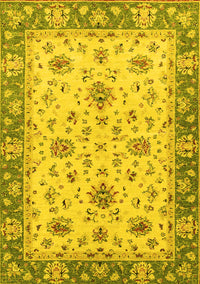 Oriental Yellow Traditional Rug, abs2462yw